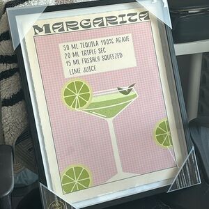 “MARGARITA” canva w black frame